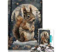 Puzzle da 1000 pezzi con scoiattolo, puzzle da 1000 pezzi per adolescenti, gioco stimolante e gioco in famiglia, regali di Babbo Natale segreto, 26x38cm
