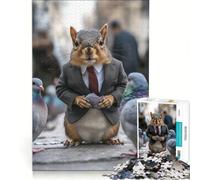 Puzzle da 1000 pezzi con scoiattolo venditore ambulante gioco rompicapo sfida impegnativa regalo per amici e familiari 38x26cm