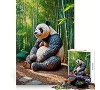 Puzzle da 1000 pezzi con scultura di panda nella foresta di bambù, ideale per adolescenti Migliora la memoria, è un hobby tranquillo e richiede precisione Regalo di compleanno (38x52cm)