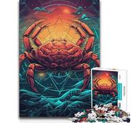 Puzzle da 1000 pezzi con segno zodiacale Cancro, giocattolo educativo per bambini dai 14 anni in su, 38x26cm