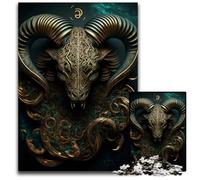 Puzzle da 1000 pezzi con segno zodiacale Capricorno puzzle relax e sfida decorazioni per la casa colorate amici 1000 pezzi (75x50 cm)