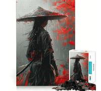 Puzzle da 1000 pezzi con serena donna samurai e ragazza, ideale per adulti, per migliorare la memoria e alleviare l'ansia, con bordi netti, perfetto come decorazione da parete (38x52cm)
