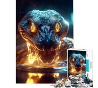 Puzzle da 1000 pezzi con serpente di fuoco e ghiaccio gioco per famiglie sfida per l'intelligenza giocattolo avvincente ottimo regalo per compleanni (dimensioni 38x52cm)