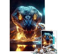 Puzzle da 1000 pezzi con serpente di fuoco e ghiaccio Un gioco avvincente per coltivare la pazienza Divertente e perfetto come regalo di compleanno (dimensioni 50x75cm)