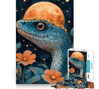 Puzzle da 1000 pezzi con serpente e corona di luna per ragazzi, gioco di logica fine, divertimento rilassante, decorazione da parete con bordi puliti (38x52cm)