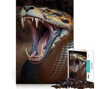 Puzzle da 1000 pezzi con serpente nero,incastri precisi,divertente,stimolante per la mente,gioco tranquillo,regalo di Natale per il tempo libero 50x75cm