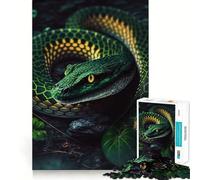 Puzzle da 1000 pezzi con serpente nero,incastro perfetto,attività di gioco intelligente,divertimento per il tempo libero,regalo di compleanno 38x52cm