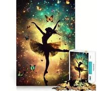 Puzzle da 1000 pezzi con silhouette di ballerina e farfalle, ideale per ragazzi Gioco di logica, passatempo rilassante, design elegante e raffinato 50x75cm