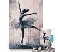 Puzzle da 1000 pezzi con silhouette di ballerina,gioco di precisione e cognitivo,ideale per il tempo libero e come regalo di Natale (50x75cm)
