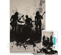 Puzzle da 1000 pezzi con silhouette di gruppi rock per adulti e ragazzi, giocattolo educativo per la casa, divertimento di qualità, taglio classico, regalo (38x26cm)