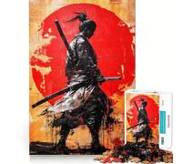 Puzzle da 1000 pezzi con silhouette di guerriero e graffiti, per adulti Gioco stimolante e divertente, taglio preciso, regalo speciale 38x52cm