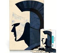 Puzzle da 1000 pezzi con silhouette di guerriero spartano per adulti, gioco di logica e abilità, per un divertimento lento e piacevole, con tagli precisi, pezzo da collezione 38x26cm