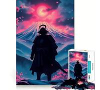 Puzzle da 1000 pezzi con silhouette di samurai e montagna innevata, ideale per ragazzi Gioco stimolante per la mente, rilassante e divertente, con tagli precisi Regalo perfetto per le feste (38x52cm)