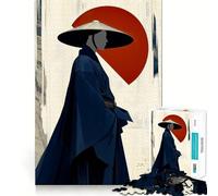 Puzzle da 1000 pezzi con silhouette di samurai per adolescenti, gioco di logica, divertimento in casa, bordo premium, regalo memorabile (50x75cm)