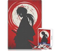 Puzzle da 1000 pezzi con silhouette di samurai per adolescenti, gioco per lo sviluppo del pensiero logico, ottimo regalo per momenti significativi, dimensioni 38x52cm