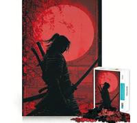 Puzzle da 1000 pezzi con silhouette di samurai per adulti, ideale per migliorare la memoria, per un divertimento rilassante e ottenere bordi netti, perfetto come regalo per le vacanze (38x26cm)