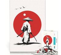Puzzle da 1000 pezzi con silhouette di samurai per ragazzi, gioco di logica, divertente e silenzioso, con taglio liscio, regalo perfetto (38x52cm)
