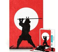 Puzzle da 1000 pezzi con silhouette di samurai per ragazzi, gioco di puzzle divertente e stimolante da collezionare (50x75cm)