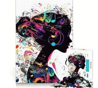 Puzzle da 1000 pezzi con silhouette musicali per adulti, gioco di logica fine, divertente e rilassante, bordi precisi, regalo memorabile (38x52cm)