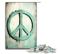 Puzzle da 1000 pezzi con simbolo della pace vintage per adulti divertente gioco per famiglie antistress sfida difficile 75x50 cm