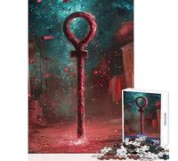 Puzzle da 1000 pezzi con simbolo egizio giocattolo decorazione da parete ottimo regalo per i giochi gioco pratico con poster abbinato e foglio di quiz dimensioni 38x26cm