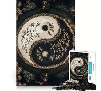 Puzzle da 1000 pezzi con simbolo Yin Yang,gioco di abilità mentale,taglio di alta precisione,hobby affascinante per i momenti di svago (38x26cm)