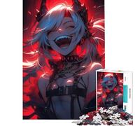 Puzzle da 1000 pezzi con simpatiche e folli ragazze anime sfida per l'intelligenza giocattolo avvincente giochi rilassanti decorazione perfetta regalo di Babbo Natale segreto (dimensioni 75x50cm)