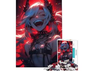 Puzzle da 1000 pezzi con simpatiche e folli ragazze anime sfida per l'intelligenza giocattolo avvincente giochi rilassanti decorazione perfetta regalo di Babbo Natale segreto (dimensioni 75x50cm)