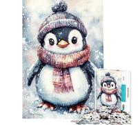 Puzzle da 1000 pezzi con simpatici pinguini nella neve ideale per adolescenti perfetto per passare il tempo durante le vacanze a casa una sfida stimolante per ridurre lo stress 38x26cm