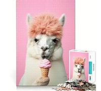 Puzzle da 1000 pezzi con simpatico alpaca,ideale per ragazzi,gioco cognitivo,incastro perfetto,compatto e divertente per tutta la famiglia (50x75cm)