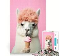 Puzzle da 1000 pezzi con simpatico alpaca per adulti,gioco di logica e allenamento,incastro perfetto,attività per rafforzare il legame con i propri cari (38x52cm)