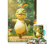 Puzzle da 1000 pezzi con simpatico dinosauro e uccellino, gioco rompicapo, rilassante e stimolante per l'intelletto, regalo di compleanno, regalo 38x26cm
