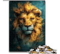 Puzzle da 1000 pezzi con simpatico piccolo leone giallo, in legno, per un intrattenimento rilassante, perfetto regalo di Natale e decorazione per la casa, 1000 pezzi(50x75cm)