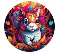 Puzzle da 1000 pezzi con simpatico scoiattolo, regalo di compleanno, puzzle rotondo da 1000 pezzi, divertente per attività a casa, regali di viaggio (67,5x67,5cm)