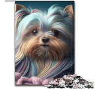 Puzzle da 1000 pezzi con simpatico Yorkshire Terrier, puzzle impossibili per adulti, dimensioni 26x38cm, regalo per uomini e donne, per tutti i giorni e per occasioni speciali.