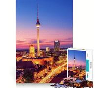 Puzzle da 1000 pezzi con skyline di Berlino di notte,taglio senza soluzione di continuità,gioco di logica,regalo,gioco casual,decorazione natalizia per la casa (50x75cm)