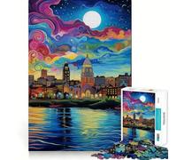 Puzzle da 1000 pezzi con skyline di Boston,taglio senza soluzione di continuità,gioco creativo,giocattolo,gioco casual,Natale,tempo libero,arte (38x52cm)