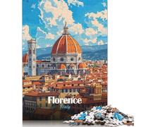 Puzzle da 1000 pezzi con skyline di Firenze, Italia, puzzle per adulti e puzzle di carta adatto a 18 anni e oltre, divertenti giochi di puzzle 38x26 cm/1000 pezzi