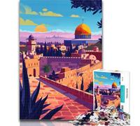 Puzzle da 1000 pezzi con skyline di Gerusalemme per adulti, ideale come regalo per tutta la famiglia, adatto per adulti e bambini di 26x38cm