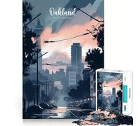 Puzzle da 1000 pezzi con skyline di Oakland e orizzonte, ideale per adulti Un'esperienza divertente che stimola la memoria e permette di giocare insieme Bordo preciso Regalo stagionale (50x75cm)