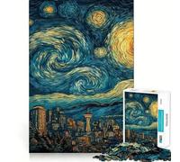 Puzzle da 1000 pezzi con skyline di Seattle e cielo stellato, ideale per ragazzi, gioco di logica, leggero e rilassante, con taglio liscio, perfetto per decorare la parete (50x75cm)