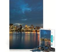 Puzzle da 1000 pezzi con skyline di Seoul di notte, ideale per ragazzi, gioco di logica e antistress, taglio preciso, regalo memorabile (50x75cm)
