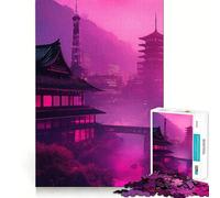 Puzzle da 1000 pezzi con skyline di Tokyo al neon per adulti, gioco di allenamento mentale, per momenti di relax, design e assemblaggio, regalo creativo (38x26cm)