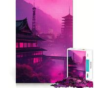 Puzzle da 1000 pezzi con skyline di Tokyo al neon per adulti, gioco intelligente e rilassante, assemblaggio di motivi, regalo elegante (38x52cm)