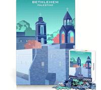 Puzzle da 1000 pezzi con soggetto Betlemme, Palestina, ideale per adolescenti, per allenare la concentrazione, per un divertimento senza fine e per un regalo perfetto (38x52cm)