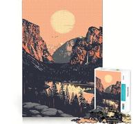 Puzzle da 1000 pezzi con soggetto forestale di Yosemite, bordi netti, decorazione, gioco cognitivo, divertente e rilassante, regalo di Natale (50x75cm)