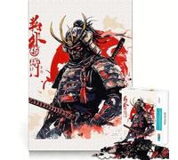 Puzzle da 1000 pezzi con soggetto guerriero samurai, ideale per adulti, con design intelligente, perfetto per il tempo libero e il relax in casa Bordo liscio, oggetto da collezione (50x75cm)