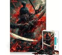 Puzzle da 1000 pezzi con soggetto guerriero samurai, ideale per adulti, con design intelligente, perfetto per il tempo libero e il relax in casa Bordo liscio, oggetto da collezione (50x75cm)