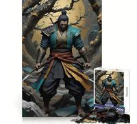 Puzzle da 1000 pezzi con soggetto guerriero samurai per adulti e ragazzi ideale per stimolare la memoria favorire la calma e favorire la fuga dalla realtà con taglio liscio e un regalo speciale