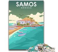 Puzzle da 1000 pezzi con soggetto isola di Samos, Grecia, per adolescenti, perfetti per serate di gioco, giocattoli colorati per la casa, regalo 1000 pezzi (50x75cm)
